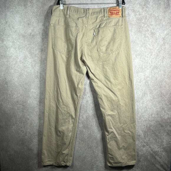 Levi's 505 Pants Mens Size 38X34 Brown Denim Regular Fit Straight Leg Casual - Picture 6 of 10